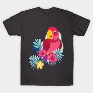 Lovely Parrot Print T-Shirt